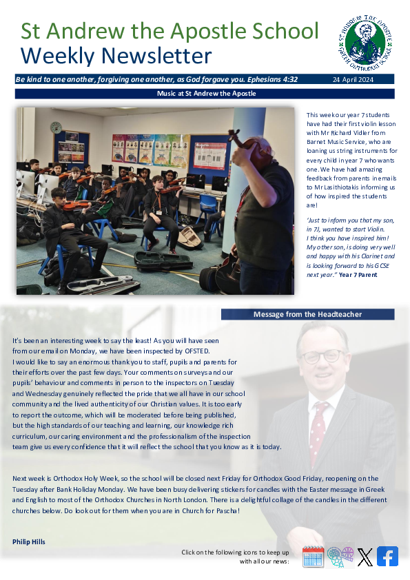 latest cover of the newsletter
